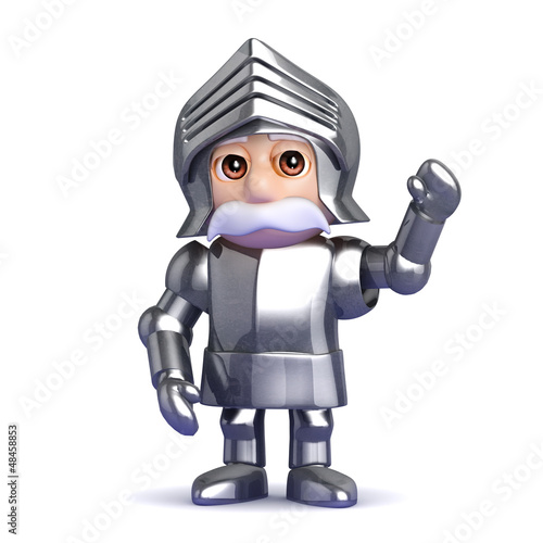 Illustration: Knight is waving Knight is waving