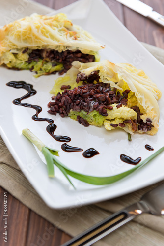 Photo: Roulade of cabbage and black rice Roulade of cabbage and black rice