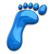 Illustration of blue footprint