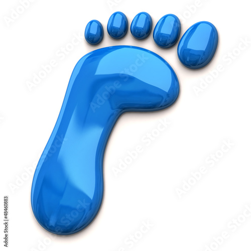 Illustration: Illustration of blue footprint Illustration of blue footprint