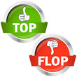 Buttons Top oder Flop