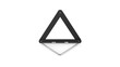 Warning triangle rotates on white background
