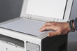 Man hand making copy.