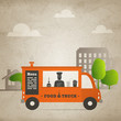 food truck in the city - canvas version v2