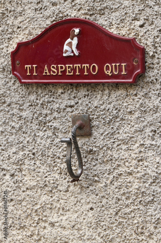 Photo: place to tie a dog's leash place to tie a dog's leash