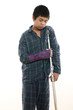 Photo: Young asian american boy with broken arm Young asian american boy with broken arm