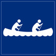 Schild blau - Boot fahren