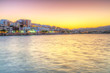 Agios Nikolaos city at sunset on Crete, Greece