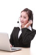 business woman with computer