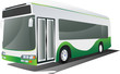 Bus on white