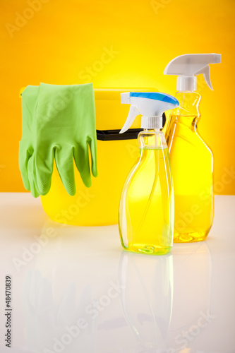 Photo: Set of cleaning products Set of cleaning products