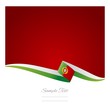 Portuguese flag green red background vector