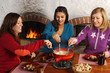 Fondue dinner with friends