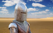 Foto: Medieval Soldier in the Desert Medieval Soldier in the Desert