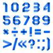 Vector: Font folded from colored paper - Arabic numerals Font folded from colored paper - Arabic numerals
