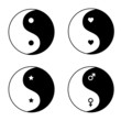 Vector: Set of ying yang symbols Set of ying yang symbols