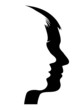 Man and woman's face