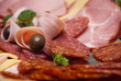 assorted cold cut meat slices