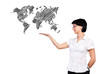 woman and map