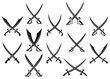 Swords and sabres for heraldry