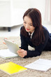 Photo: Yong pretty Asian student studying Yong pretty Asian student studying
