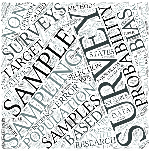 Vector: Survey Sampling Disciplines Concept Survey Sampling Disciplines Concept