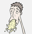 Nausea face man