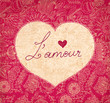 Vector romantic Greeting card with heart