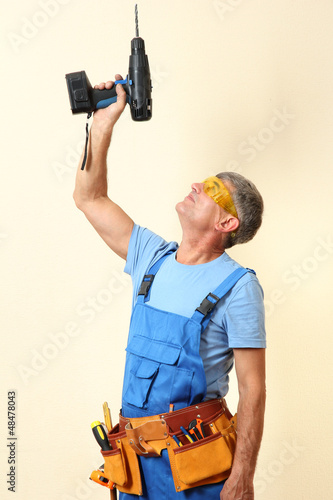 Photo: Handyman drill close-up Handyman drill close-up