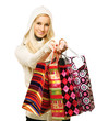 Portrait of an attractive young woman with shopping bags
