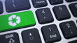 Recycle Symbol on a Laptop Keyboard.