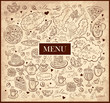 Vintage hand drawn dessert menu