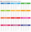 Calendrier 2014 france Typ A