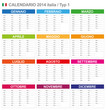 Calendario 2014 Italia Typ A