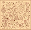 Vintage hand drawn dessert menu