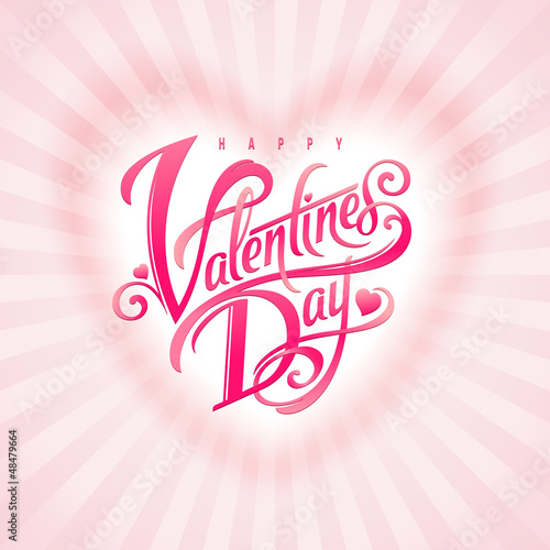 Vector: Ornate lettering - Happy Valentines day Ornate lettering - Happy Valentines day