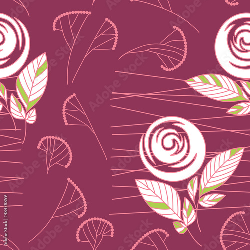 Vector: seamless vintage rose pattern background seamless vintage rose pattern background