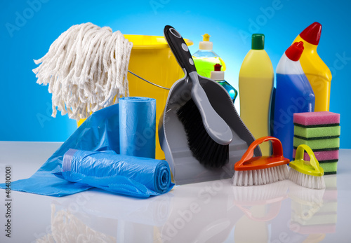 Photo: Cleaning supplies Cleaning supplies