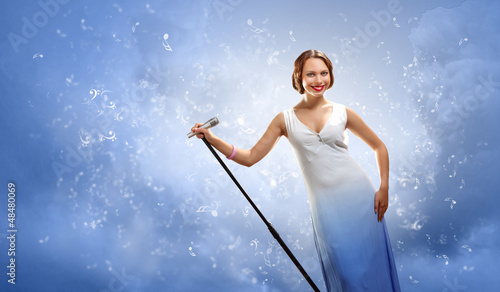 Photo: Portrait of female singer Portrait of female singer