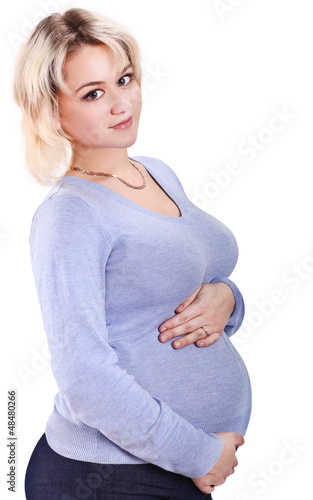 Photo: Pregnant woman with baby daughter Pregnant woman with baby daughter