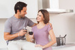 Couple toasting with a glass of wine