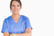 Nurse with tied hair