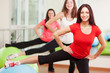 Group training in a fitness center