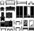 Black icons of furniture