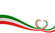 Herz Schleife in italienischen Farben