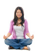 Asian Chinese woman yoga lotus pose