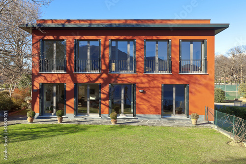 Photo: beautiful apartment, outdoor, red facade beautiful apartment, outdoor, red facade