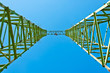 Photo: High voltage electric pillar from below High voltage electric pillar from below