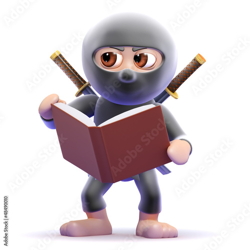 Illustration: Ninja reads about technique Ninja reads about technique
