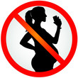 "No alcohol for pregnant woman" logo